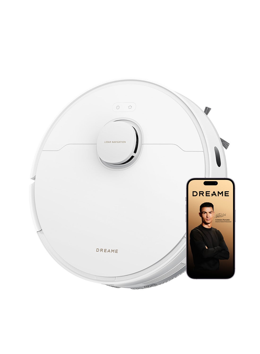 DREAME D20 Robot Vacuum, 13,000Pa Suction, DuoBrush for Pet Hair, LDS Navigation, 2-in-1 Vacuum & Mop, Hard Floors & Carpets, 5,200mAh Battery, App & Voice Control