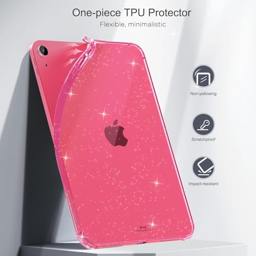 MOCA Case for iPad 6th 5th Generation (iPad 9.7 inch, 2018/2017), AIR 2 Impact Resistant, Slim, Lightweight Glitter Case (Pink, ipad 9.7 inch) - Image 2