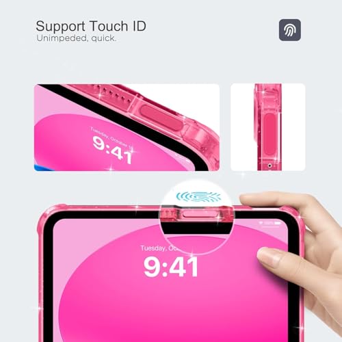 MOCA Case for iPad 6th 5th Generation (iPad 9.7 inch, 2018/2017), AIR 2 Impact Resistant, Slim, Lightweight Glitter Case (Pink, ipad 9.7 inch) - Image 3