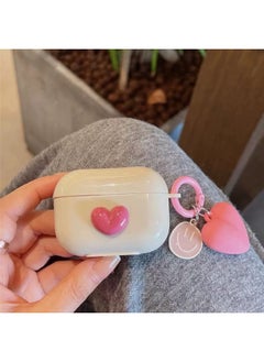For AirPods 4 Generation Protective Cover AirPodsPro Apple Headphone Cover Airpods2 Smiley Love TPU-Color:Love Shell + Pendant Individually Packaged-Model:airpods  Pro2