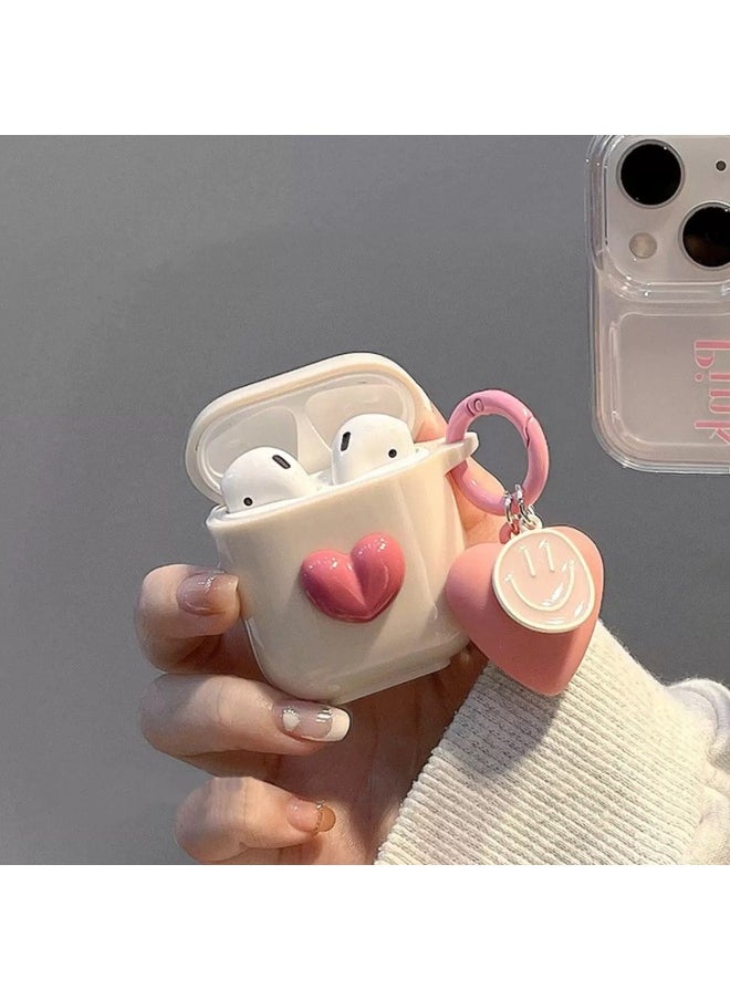 Generic - For AirPods 4 Generation Protective Cover AirPodsPro Apple Headphone Cover Airpods2 Smiley Love TPU-Color:Love Shell + Pendant Individually Packaged-Model:airpods  Pro2 - Image 1