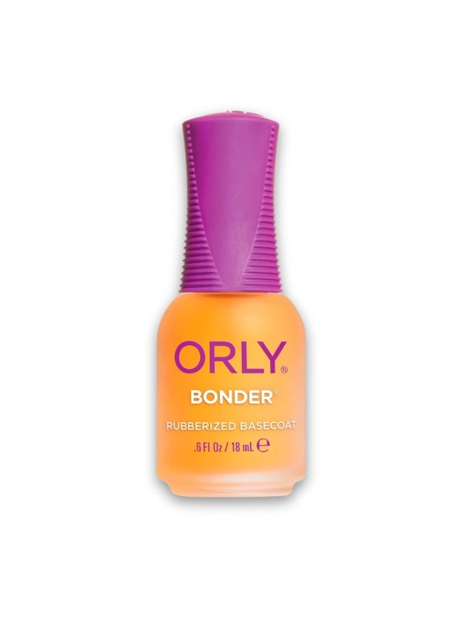ORLY Bonder | Nail Polish Base Coat | Rubberized Basecoat for Long-Lasting Manicures & Pedicures | Non-Toxic | 0.6 fl oz