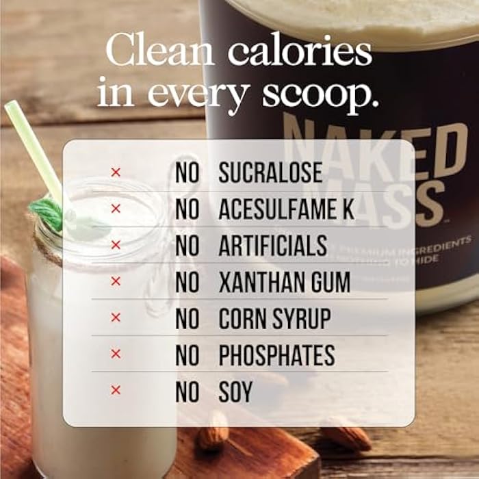 Nakd NAKED Chocolate Mass Gainer - All Natural Weight Gainer Protein Powder - 8lb Bulk, GMO Free, Gluten Free & Soy Free. No Artificial Ingredients - 1,360 Calories - Image 2