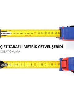 WORKPRO WP261044 8MX25MM Nylon Coated Yellow Double Sided Magnetic Steel Tape Measure  - Image 2