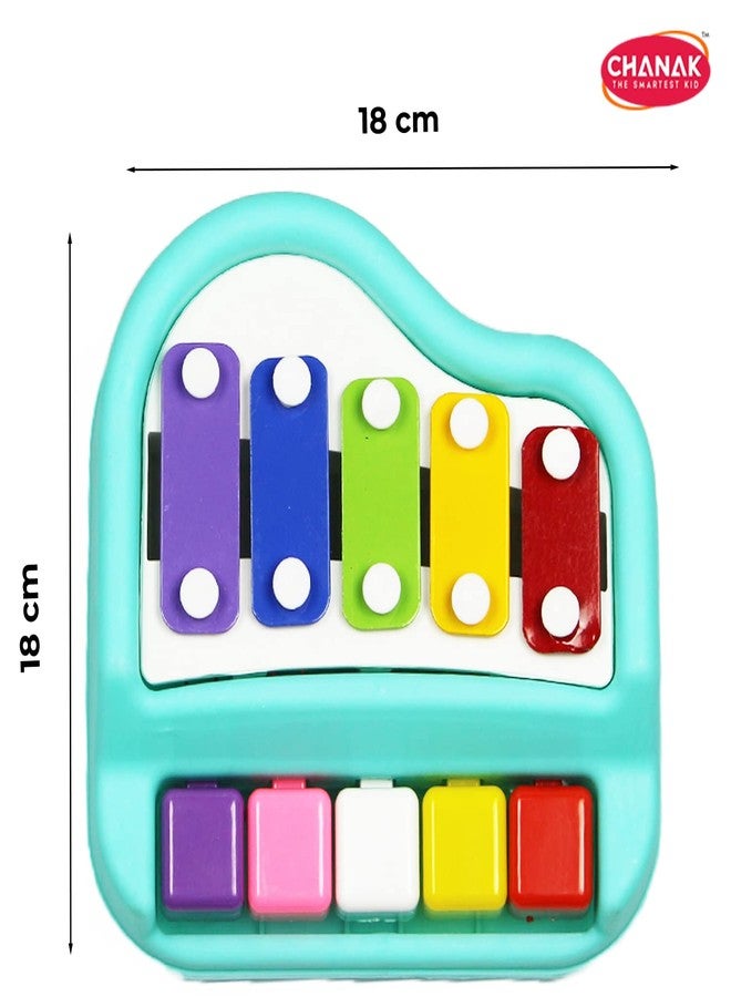 Chanak Musical Xylophone Plastic Piano Toy for Kids, Musical Piano Xylophone for Kids, Non-Toxic Suitable for Children Above 3 Years, BIS Approved (Piano Blue) - Image 4