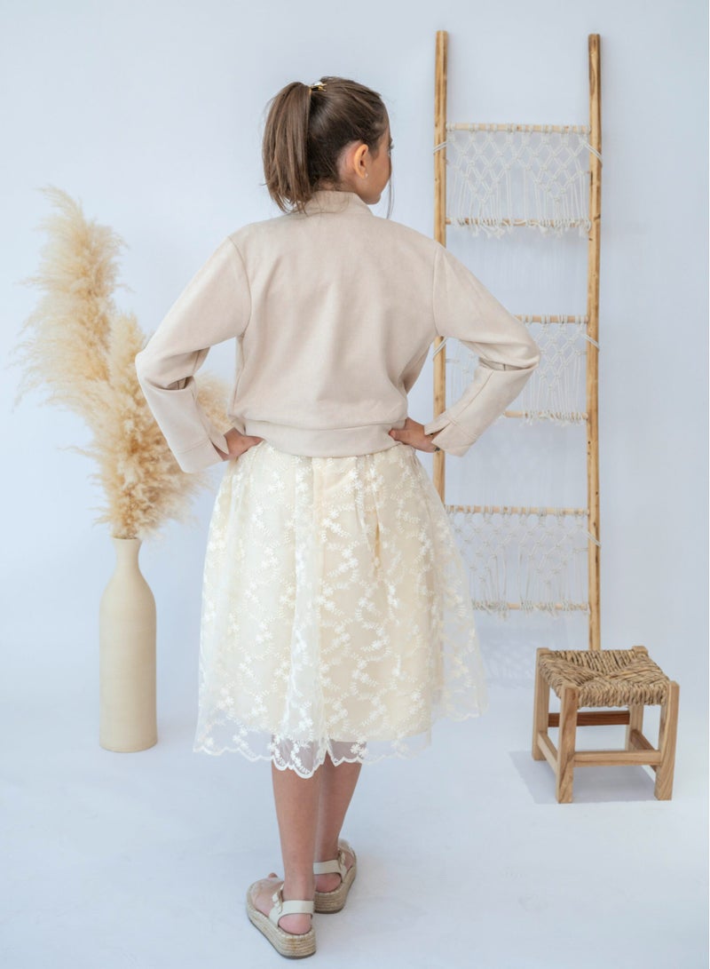 لالينا فستان دانتيل أنيق مع سترة أنيقة - Image 5