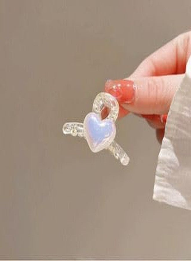 Radhya Accessories Holographic Stone Acrylic Hair Claws for Women (Pack of 3) Small hair clutchers for Girls Hair Clips for Women Cute Clawclips - Image 5