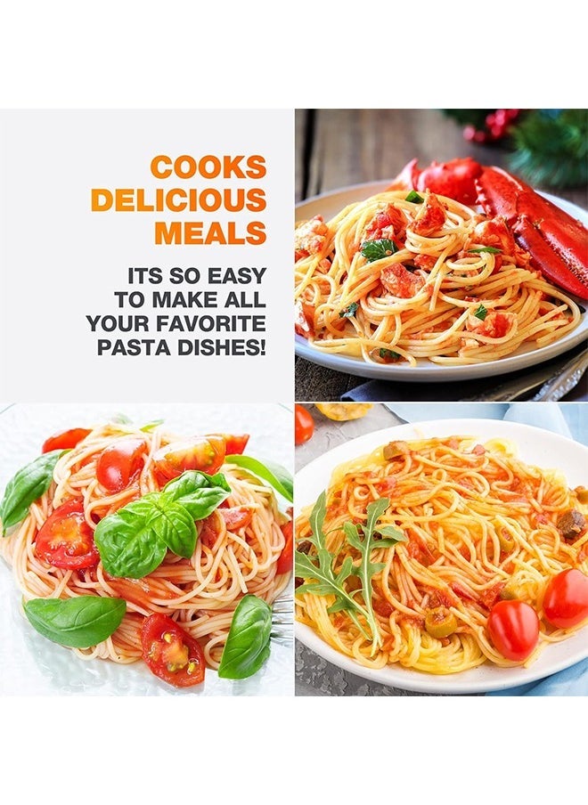 Hihonor Microwave Spaghetti Cooker with Strainer Lid,Quick and Easy,4 Servings of Spaghetti,No Sticking or Waiting to Boil,For Dorm Room/Kitchen/Office  - Image 4