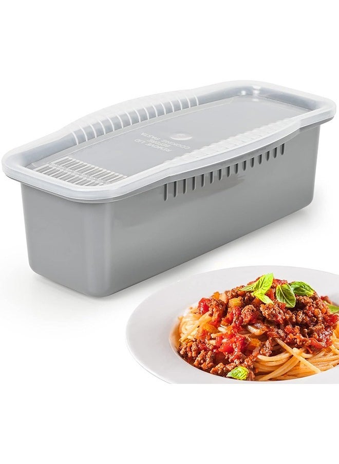 Hihonor Microwave Spaghetti Cooker with Strainer Lid,Quick and Easy,4 Servings of Spaghetti,No Sticking or Waiting to Boil,For Dorm Room/Kitchen/Office  - Image 1