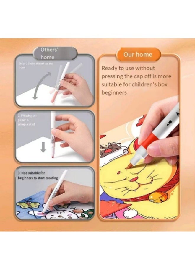 12 Colors Acrylic Marker Pen Children's Art Graffiti Pen Quick-Drying Waterproof Non-Color Acrylic Marker  - Image 2