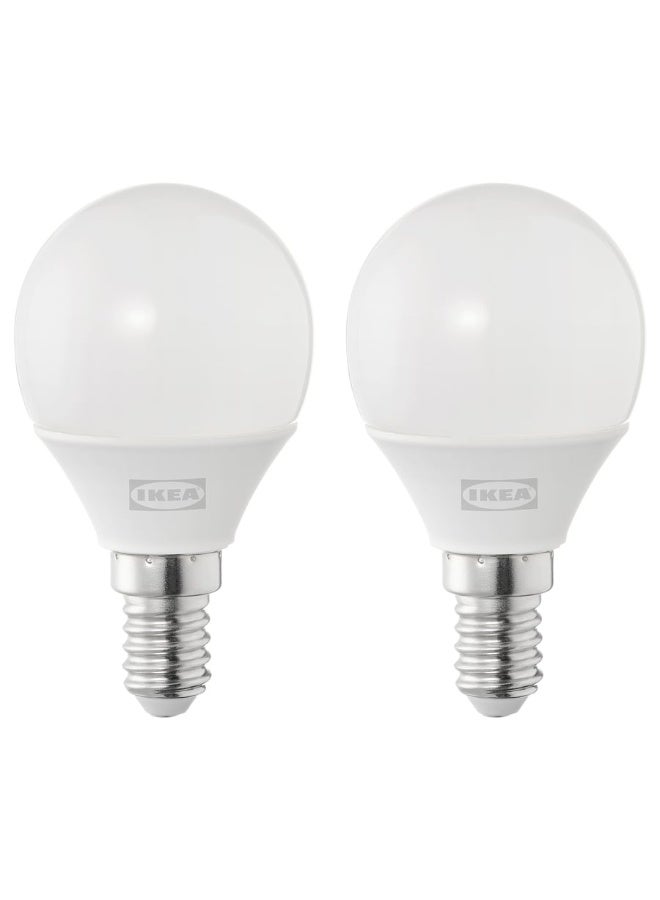 SOLHETTA LED bulb E14 250 lumen, globe opal white - Image 1