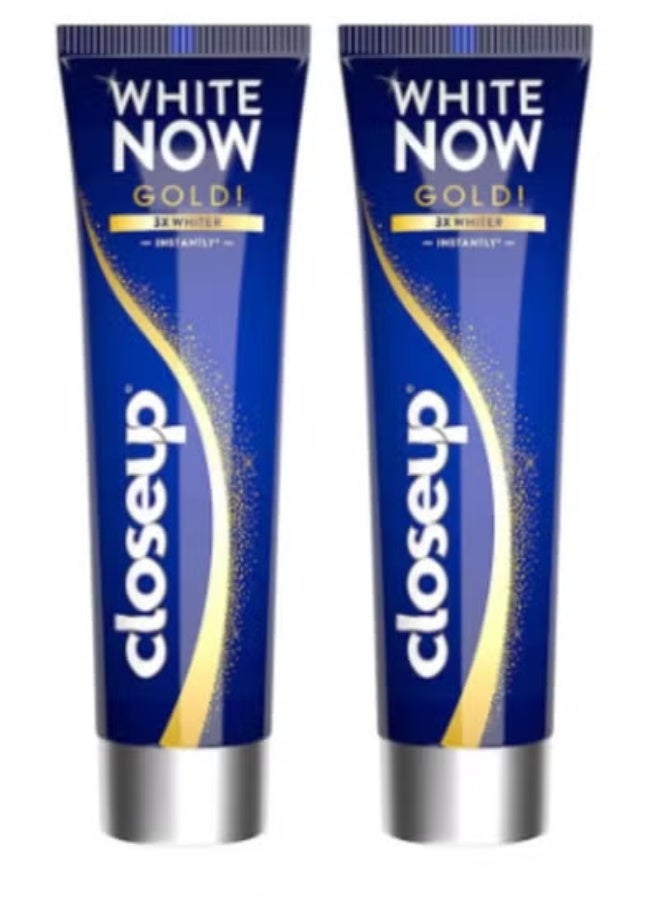 Close Up Two packs of Gold White Now Toothpaste, 2 x 75 ml - Image 1