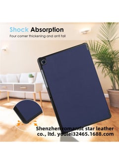 For Glory Flat V9 Protective Case 11.5 Leather Case ROL-W00 Three-fold Full-cover Anti-drop Bracket Ultra-thin Back Case-Colour:Dark Blue-Applicable Model:Honor Tablet X9 Pro 2025/x9/x8 Pro 11.5 2023 Universal