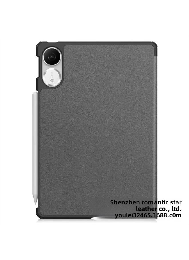 Generic - For Glory Flat V9 Protective Case 11.5 Leather Case ROL-W00 Three-fold Full-cover Anti-drop Bracket Ultra-thin Back Case-Colour:Dark Blue-Applicable Model:Honor Tablet X9 Pro 2025/x9/x8 Pro 11.5 2023 Universal - Image 1