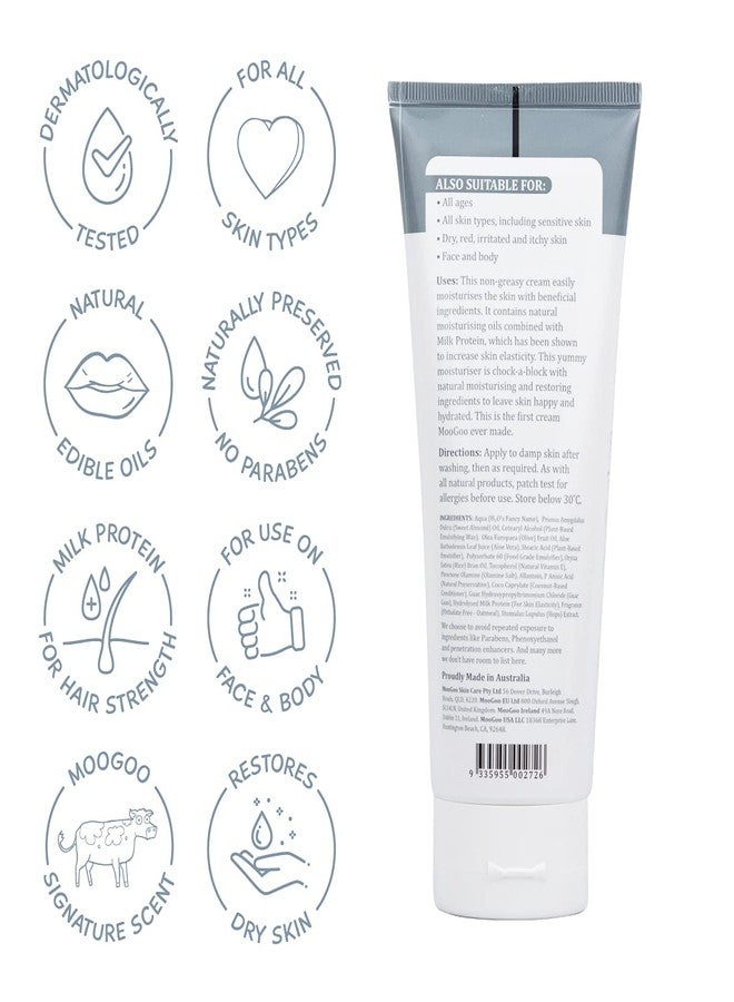 MOOGOO كريم حليب الضرع الطبيعي من موغو - مرطب خفيف للوجه والجسم للبشرة الحساسة، المتهيجة، الجافة أو الحكة، لجميع الأعمار بما في ذلك الأطفال، 200غ/7أونصة. - Image 2