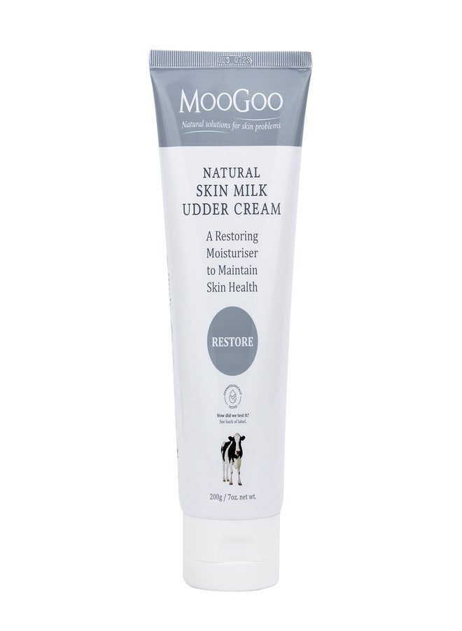 MOOGOO كريم حليب الضرع الطبيعي من موغو - مرطب خفيف للوجه والجسم للبشرة الحساسة، المتهيجة، الجافة أو الحكة، لجميع الأعمار بما في ذلك الأطفال، 200غ/7أونصة. - Image 1