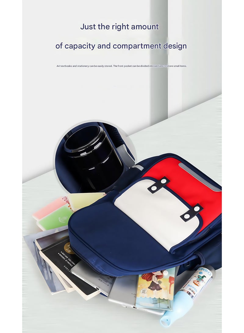 Skycare Lightweight Primary School Backpack with Front Zip Pocket, Mesh Side Pockets, for Grades 3-6 - Image 4