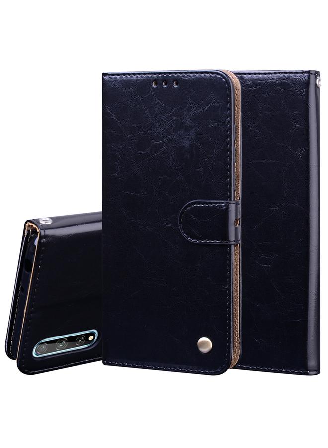 زبون جراب لهاتف Huawei Y8P / Enjoy 10S، جراب جلدي أفقي بتصميم شمع زيتي مع حامل وفتحات للبطاقات ومحفظة - Image 1