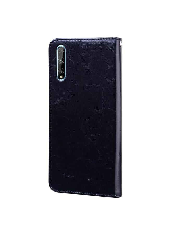 زبون جراب لهاتف Huawei Y8P / Enjoy 10S، جراب جلدي أفقي بتصميم شمع زيتي مع حامل وفتحات للبطاقات ومحفظة - Image 3