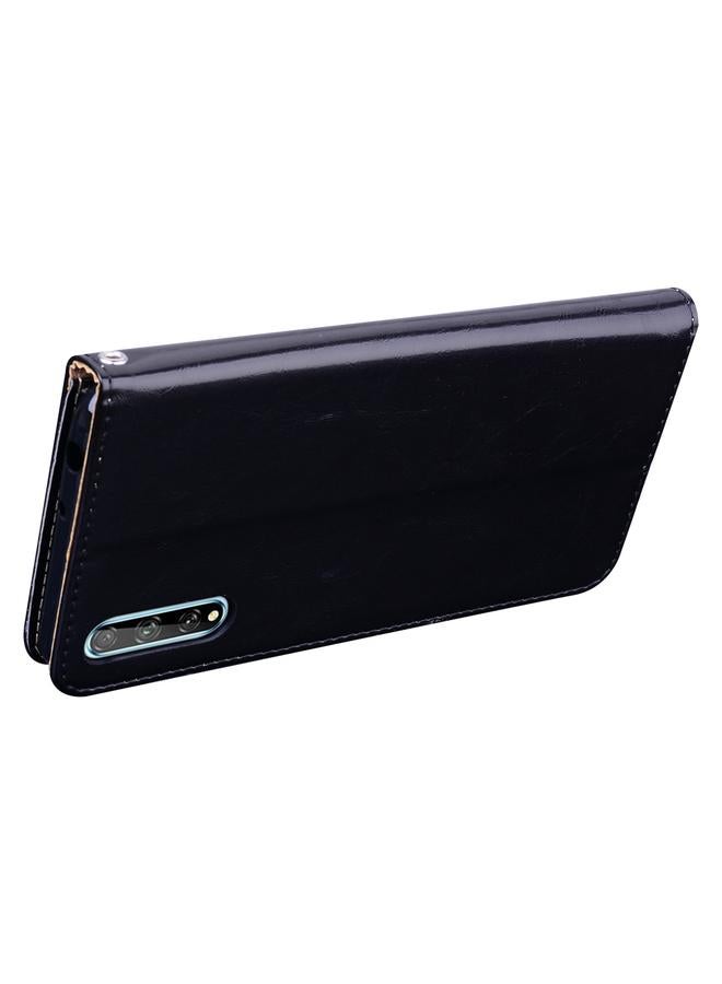 زبون جراب لهاتف Huawei Y8P / Enjoy 10S، جراب جلدي أفقي بتصميم شمع زيتي مع حامل وفتحات للبطاقات ومحفظة - Image 4