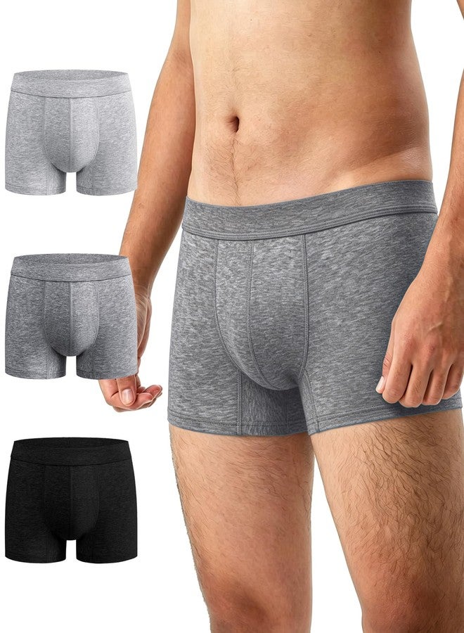 Battewa Leakproof Underwear for Men 50ML Urinary Absorbent Bladder Control Boxer Briefs Washable Reusable Incontinence Cotton Underpants for Prostate Surgery, Light Leaks 3 Pack (Large - Image 1