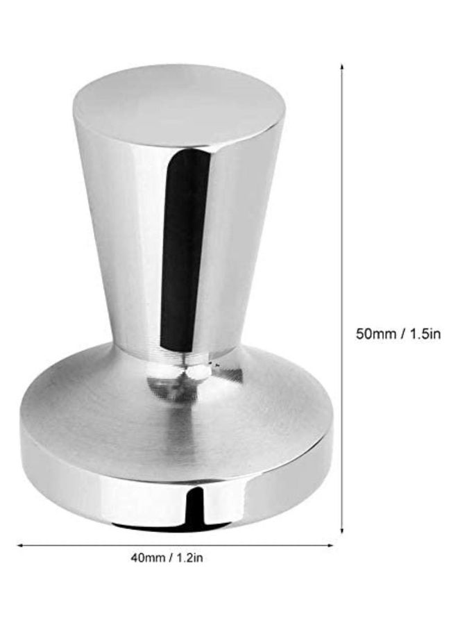 NIBEMINENT Stainless Steel Espresso Coffee Tamper Silver - Image 2