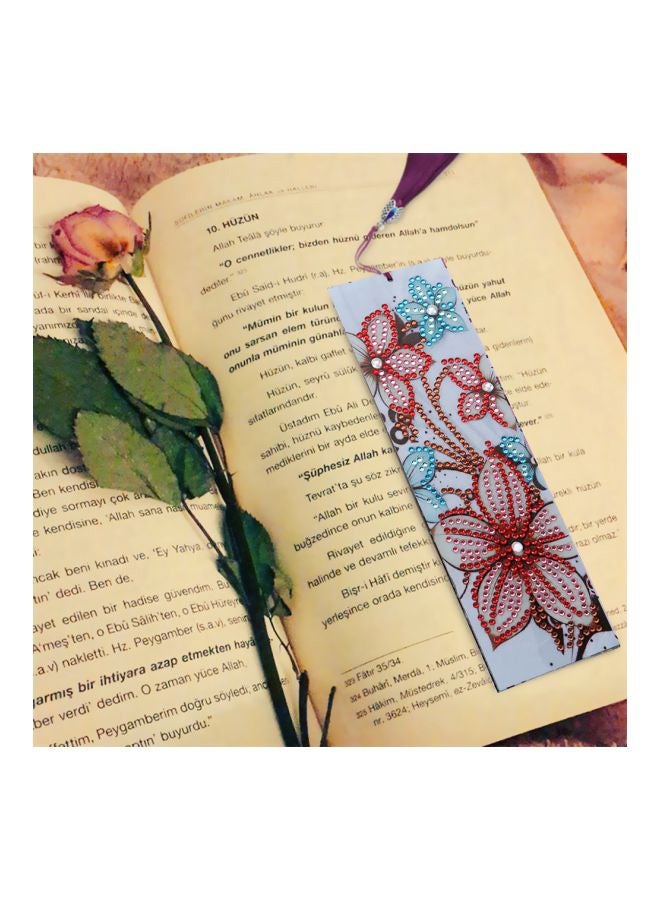 NIBEMINENT Leather Bookmark With Tassel Red/Purple/White - Image 5