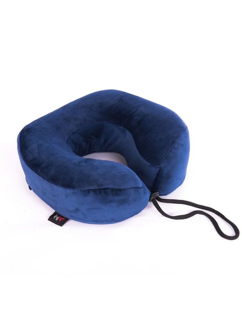 HT Elevated Memory Foam Travel Neck Pillow for Head and Neck Support for Airplane, Car, Travel, Reading, Sleeping - Image 1