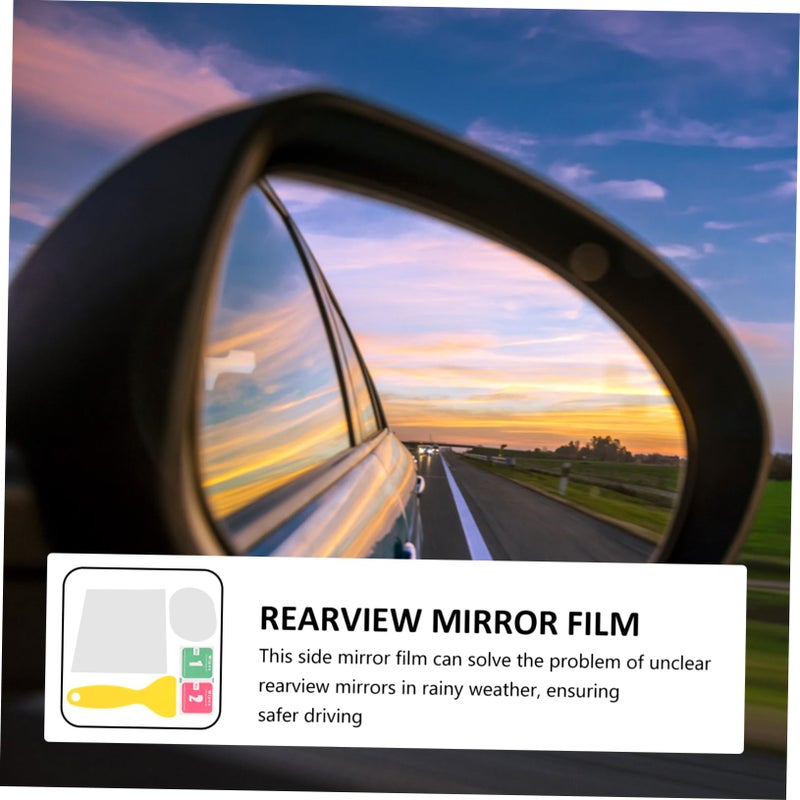 2 Pairs Car Side Mirror Rainproof Anti Glare Films Easy Installation For Safe Driving - Image 4