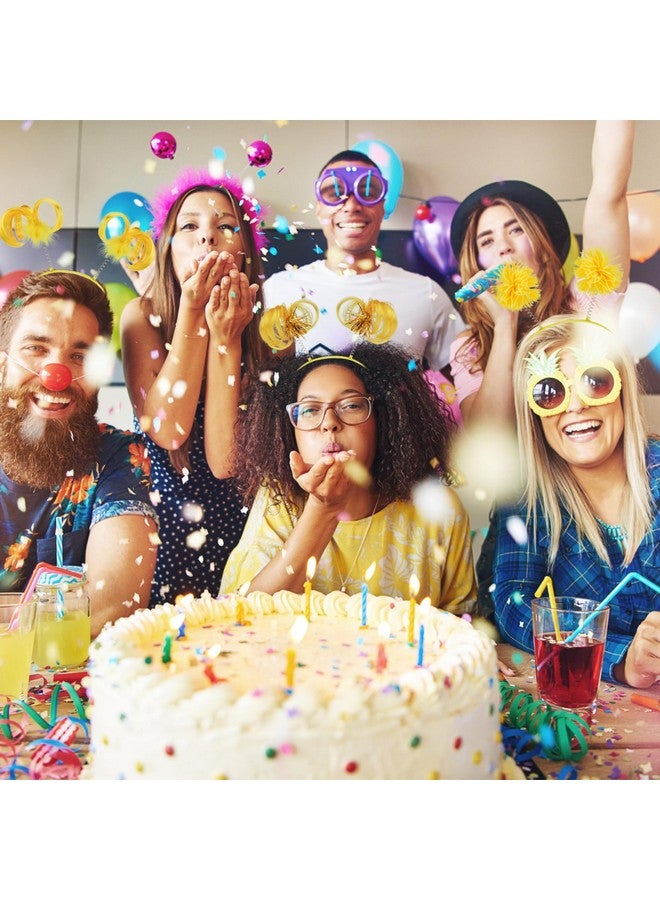 كوسايد عصابات رأس من COCIDE مكونة من 8 قطع من بوم بوم، عصابات رأس للحفلات، ذيل حصان ملفوف بالشرائط اللامعة، أغطية رأس هيدبوبر لمهرجانات أعياد الميلاد (ذهبي، مقاس واحد) - Image 3