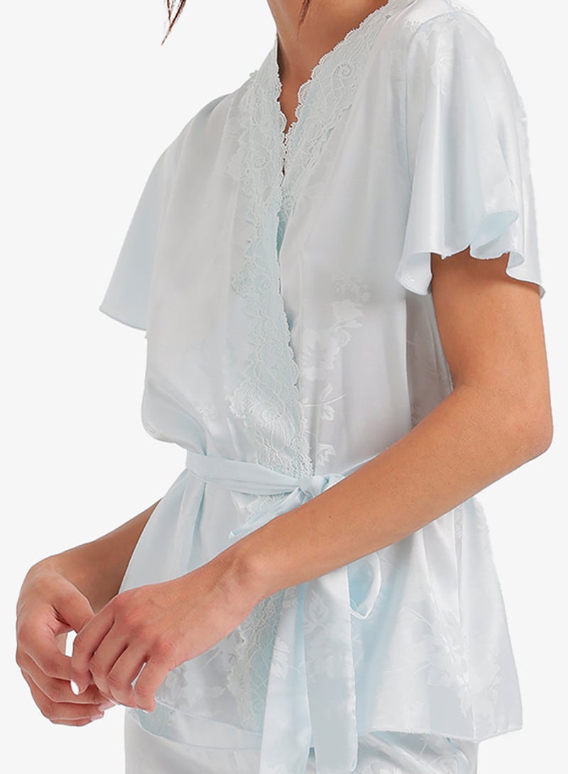 Carina Scalloped-Lace Floral Pyjama - Image 5