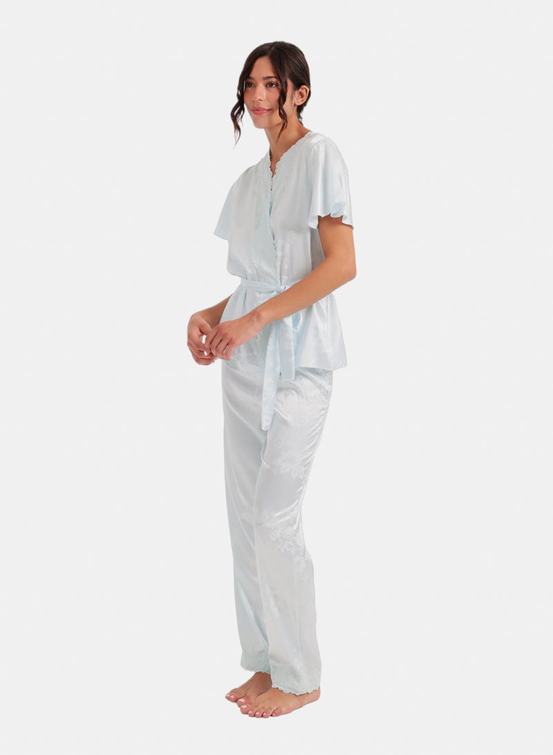 Carina Scalloped-Lace Floral Pyjama - Image 3