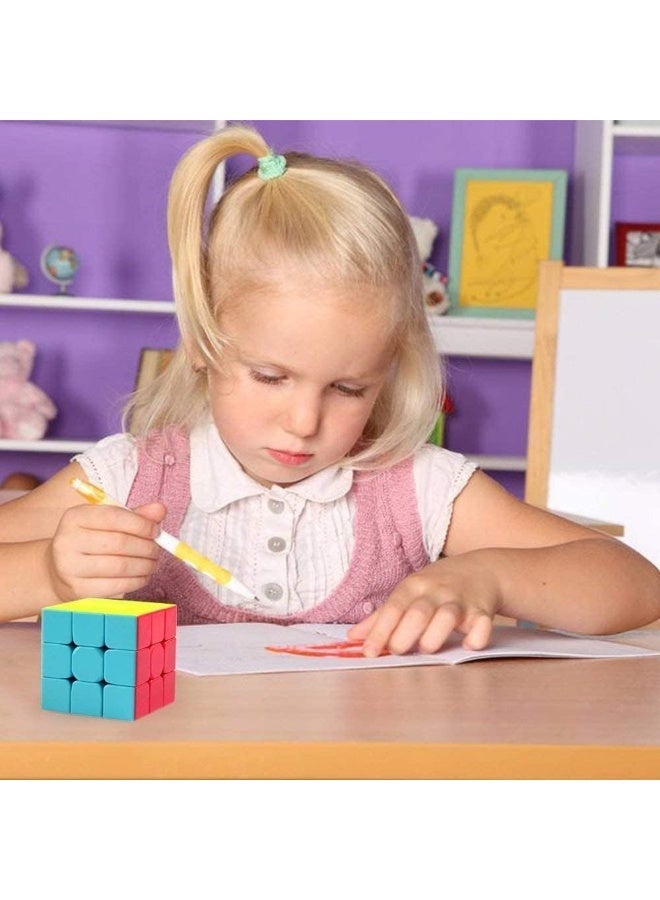 ECVV Speed Cube - 3x3 Speed Cube Magic Cube Professional Puzzle Cube Ultra Durable and Flexible for Kid&Adults(Stickerless) - Image 4