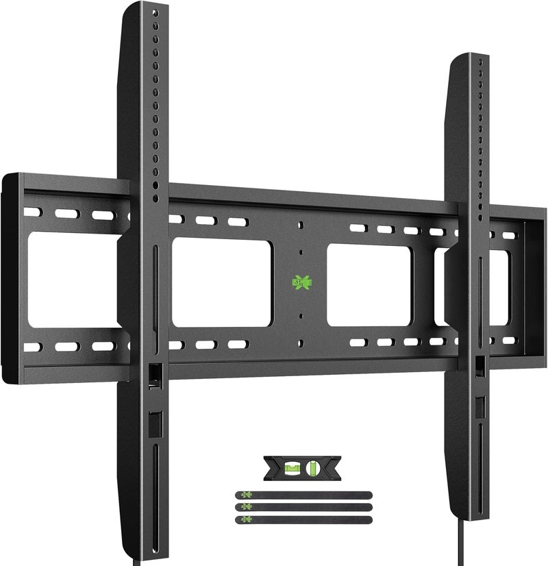 USX MOUNT Heavy Duty Fixed TV Wall Mount for 65-100 inch Flat TVs, Max Load 200 Lbs, Low Profile Bracket Fits 16" 18" 24" 32 inch Stud Spacing, Max VESA 800x600mm for Most 65 75 85 86 90 98 100 TVs - Image 1