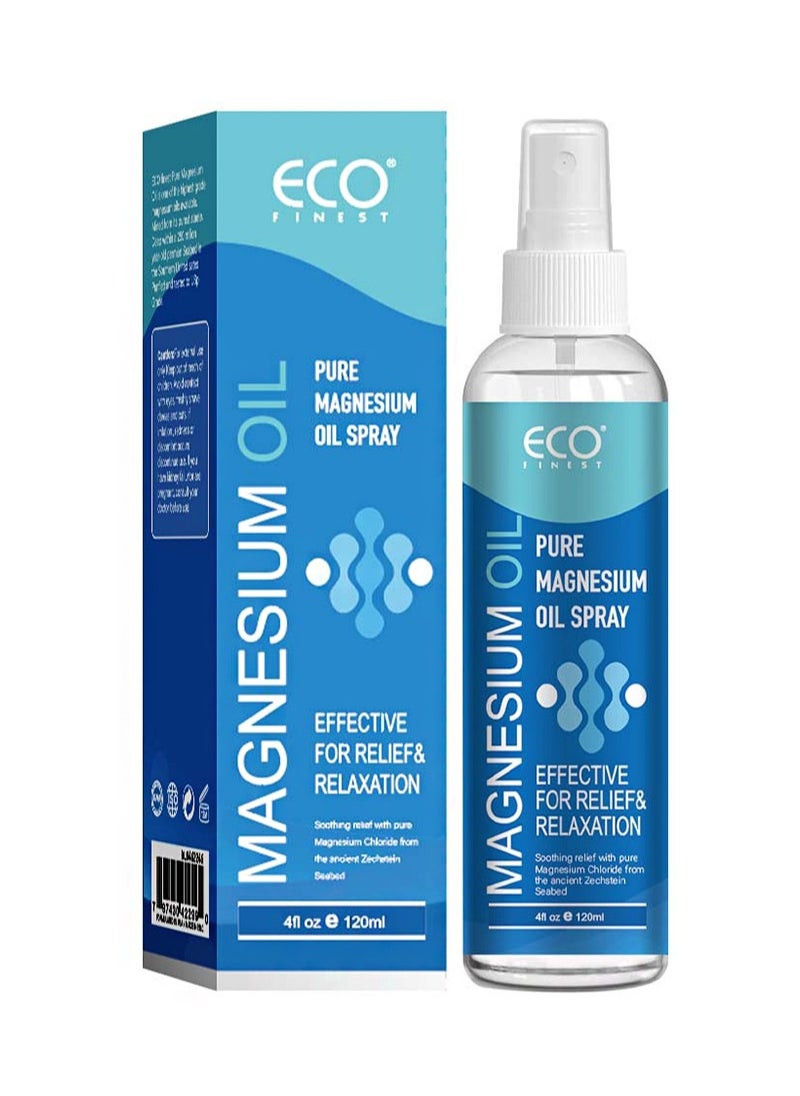 ECO finest Magnesium Oil Body Spray, Sports Soothing Relaxation Spray, Improve Sleep, Muscle Health, Leg and Joint Care, Reduce Itching, Non-Greasy Formula (120ml)  - Image 1