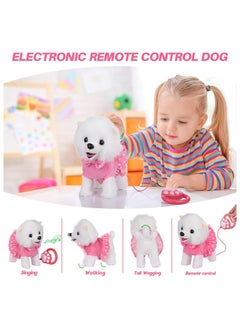 KASTWAVE SYOSI Electronic Plush Dog Toy, Singing Walking and Barking, Interactive Puppy Dog with Remote Control Leash for Kids Toddler Gifts Birthday Girls Boys, Fun Interactive Toys Electronic Pets Puppy  - Image 3