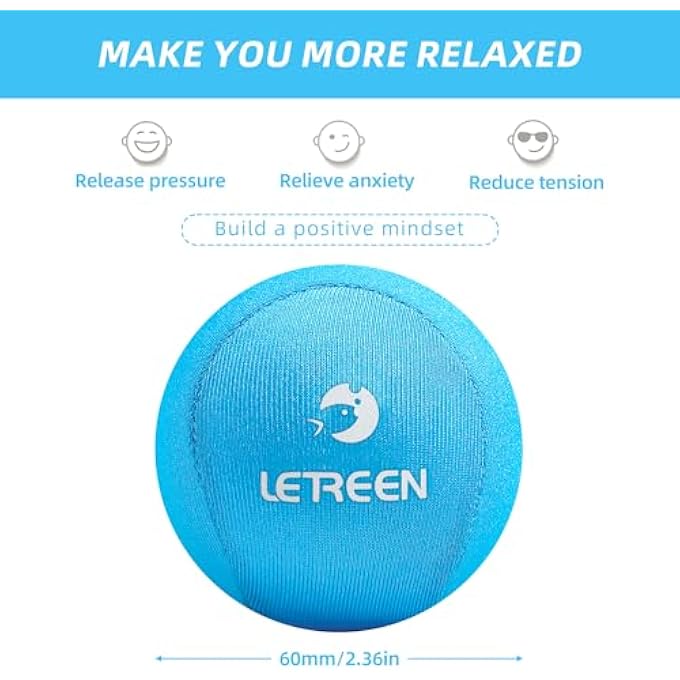 LETREEN Set of 3 Stress Balls for Adults, Gel Anti-Stress Ball with Various Strengths and Sizes, Anti Stress Balls for Concentration, Kneading Ball Toy - Image 3
