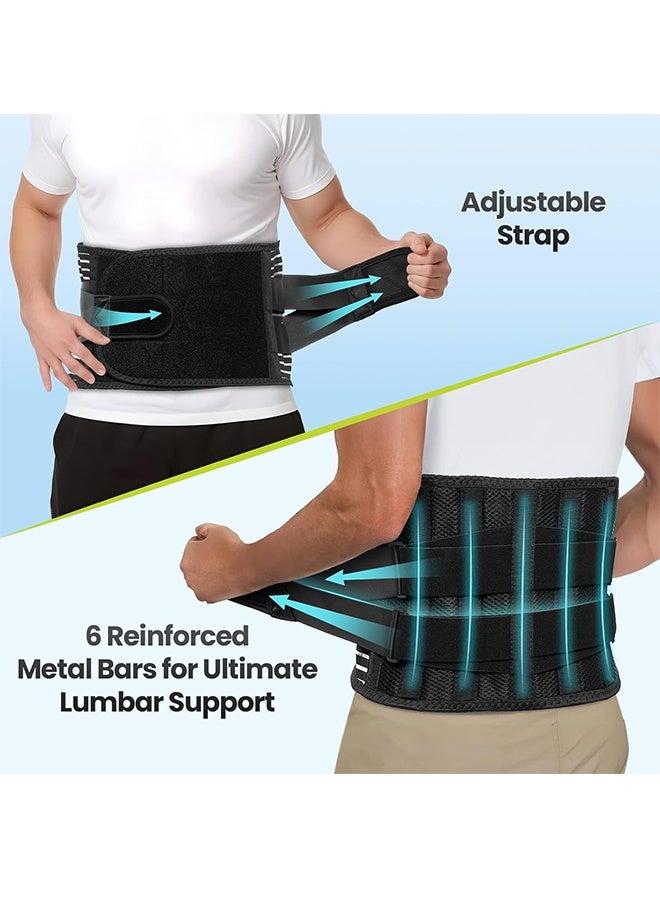 Back Brace for Lower Back Pain Women Men Lumbar Support Back Brace Belt for Sciatica, Scoliosis, Herniated Disc Adjustable Straps, Large - Image 5