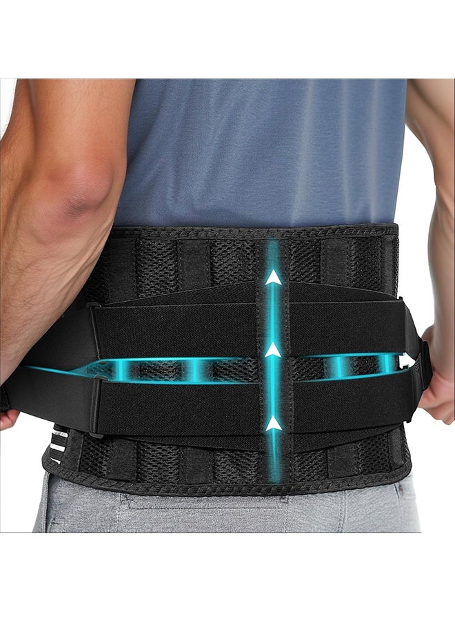 Back Brace for Lower Back Pain Women Men Lumbar Support Back Brace Belt for Sciatica, Scoliosis, Herniated Disc Adjustable Straps, Large - Image 1