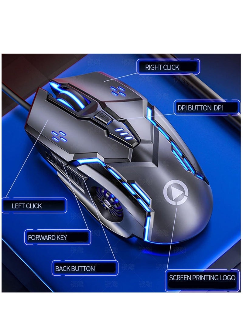 Mouse Silver Eagle G5 Wired Mouse Luminous Gaming E-sports Mechanical Mute Computer Accessories Mouse High-performance Gaming Mouse Ergonomic Mouse Optical Mouse Wheel Mouse - Image 2