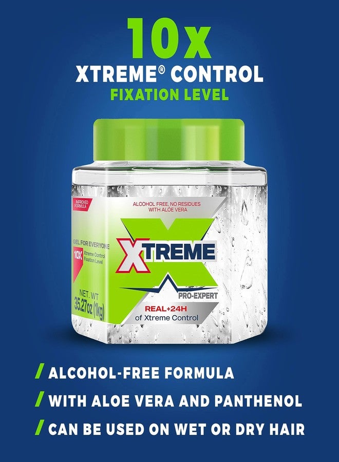 Xtreme Pro-Expert Clear Styling Hair Gel, 35.27 Oz, Pack of 2 - Image 3
