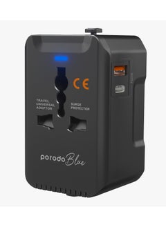Dual Port Universal Travel Adapter PD20W - Black