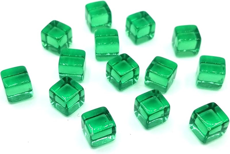 200 قطعة من مجموعة النرد الأكريليك الأخضر 8 مم، 6 جوانب، لعبة لوح لعب الأدوار الشفافة، لغز مكعب لعبة - Image 1