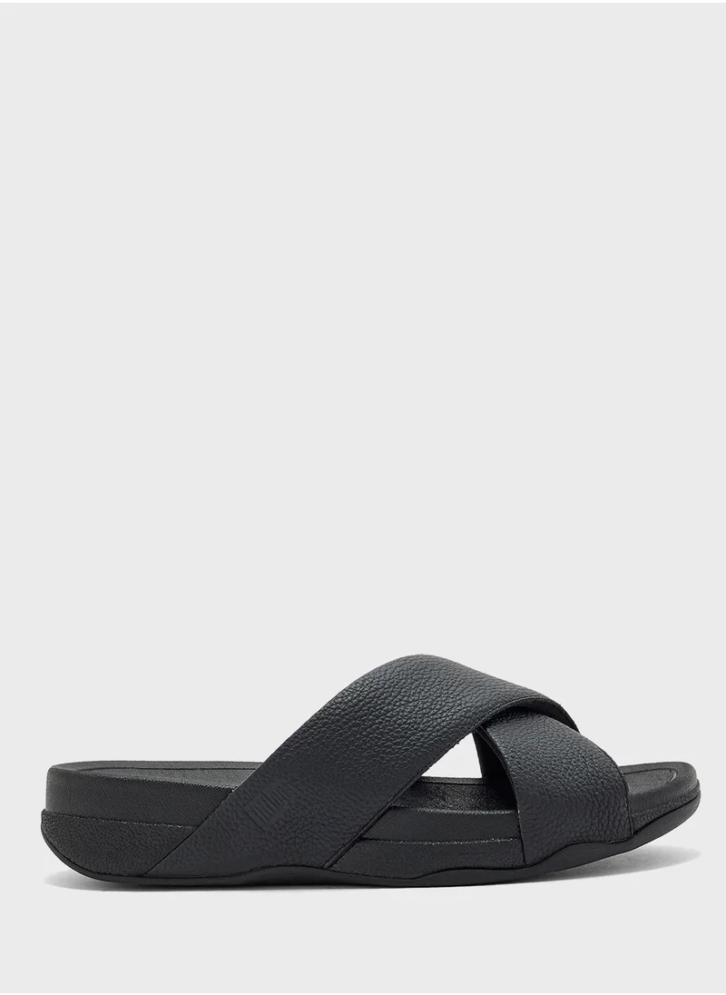 فيت فلوب Surfer Tumbled Leather Cross Slides