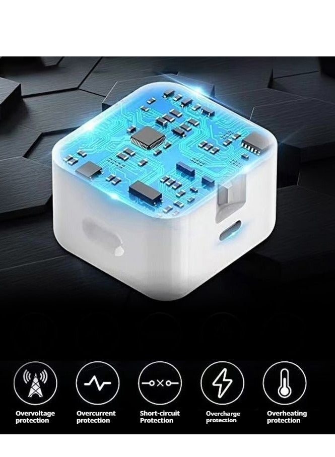 iPhone 30W Fast Charger | USB C Wall Mount Fast Charger with 1M PD to Lightning Cable, Compatible with iphone 14/14 Pro/14 Pro Max/13/12/SE2020/11/XR/XS Max/X/iPad - Image 4