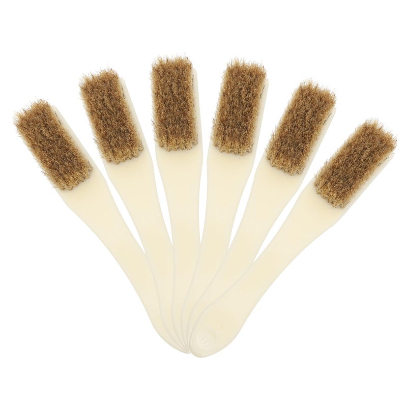 6Pcs Mini Scrub Brush Set with Firm Yellow Bristles for Rust Removal and Detail Cleaning in Tight Spaces - Image 2