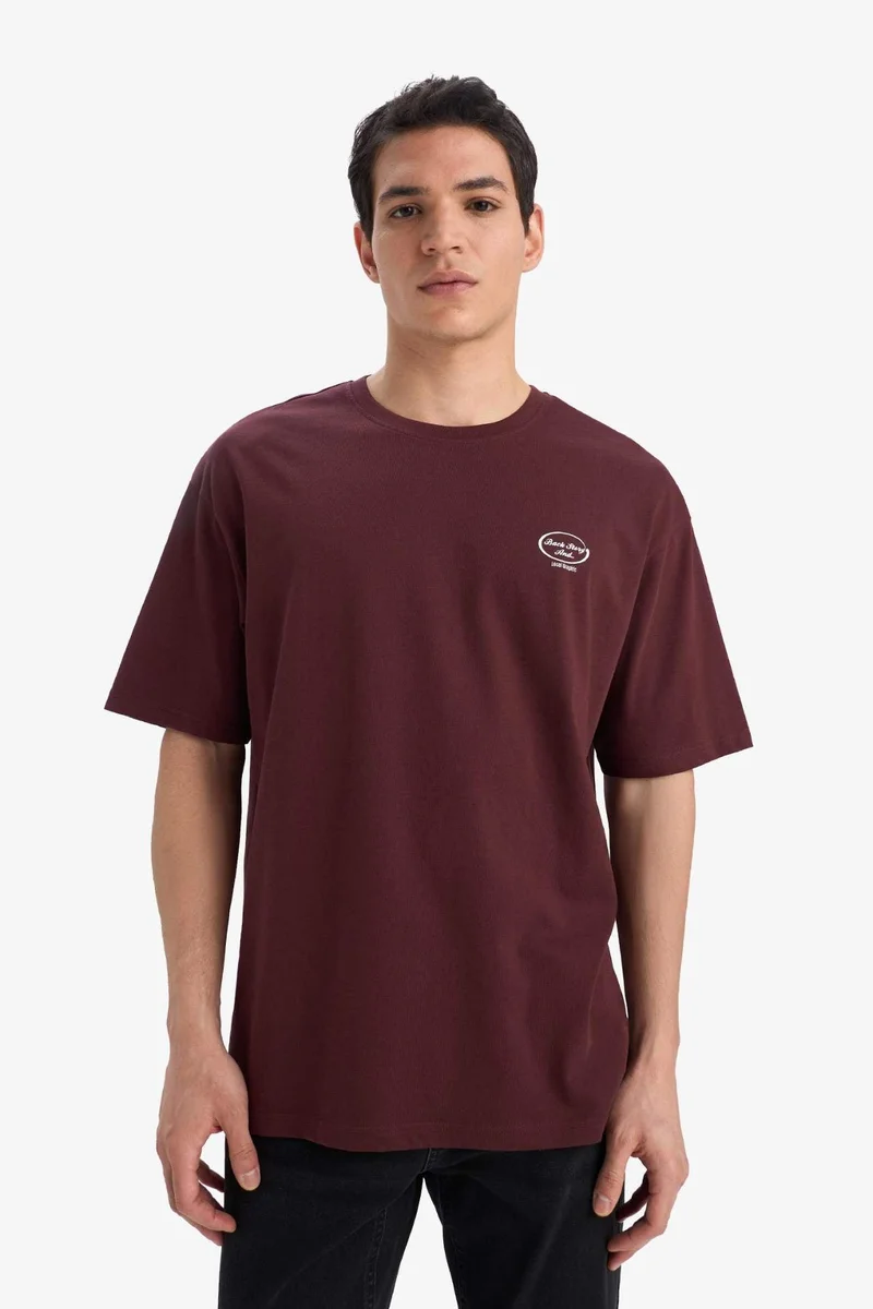 Defacto Cotton Boxy Fit Crew Neck Short Sleeve T-Shirt