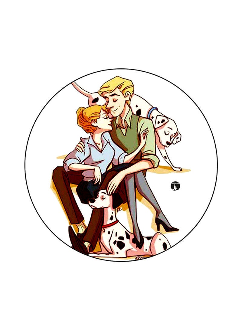 RKN Printed Round Mouse Pad Multicolor