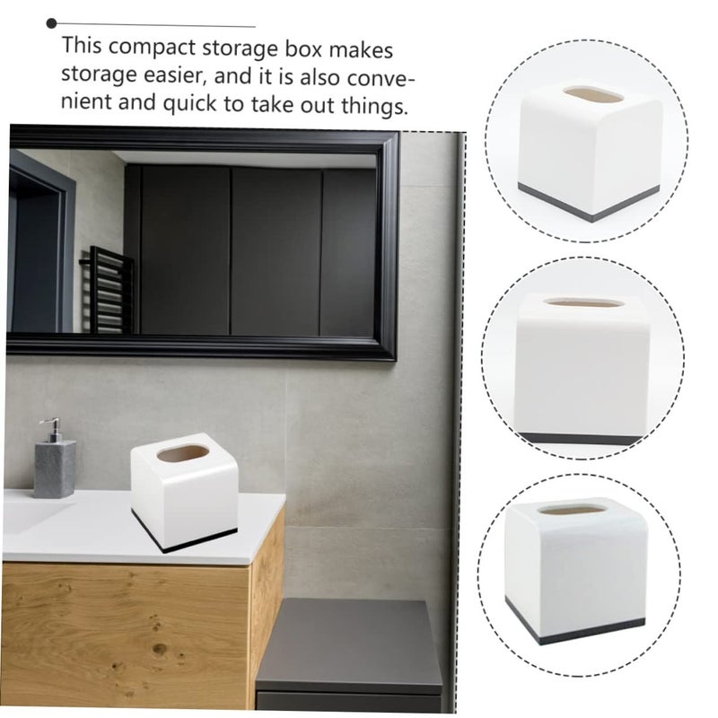 Plastic Tissue Household Tissue Storage Holder for Roll Paper Versatile Design for Home Office and Hotel Use - Image 4