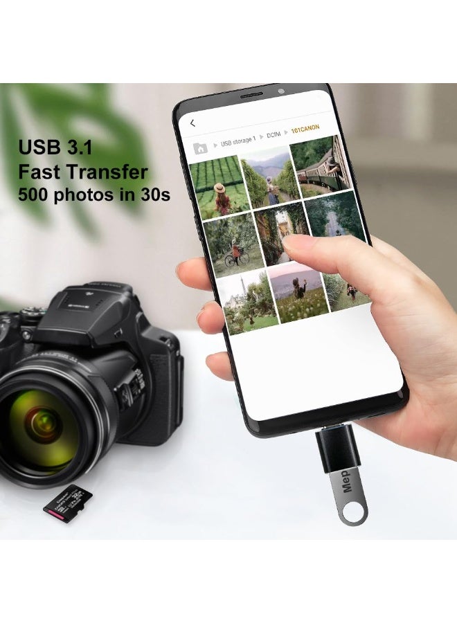 سانموجيد محول USB C إلى USB، محول USB C، محول من النوع C ذكر إلى USB 3.1 أنثى، محول OTG USB إلى USB C متوافق مع MacBook Pro وSamsung Galaxy والهواتف الذكية والأجهزة اللوحية وأجهزة الكمبيوتر المحمولة من النوع C - Image 4